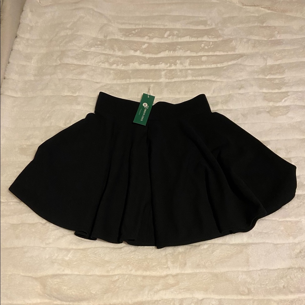 Urban CoCos Basic Black Versatile stretchy Flared Mini Skirt